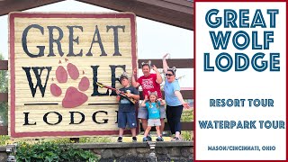 Cincinnati with Kids: Great Wolf Lodge Mason, OH.  Resort Tour, Waterpark Tour, Family Travel Vlog