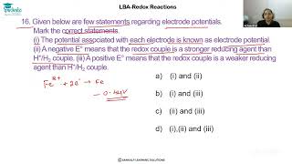 LBA KCET I PU Chemistry Redox Reactions MCQ 16
