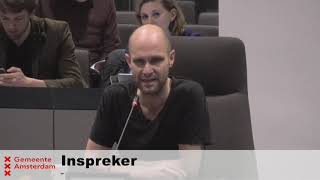 Inspreken gemeenteraad Amsterdam 15 januari 2020 - Duidelijkheid over ontruiming Borgerstraat 75