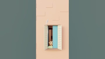 Paper Plane Animation with Colorful Windows #shorts  #3danimation