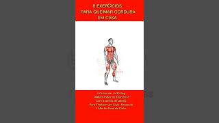 8 EXERCÍCIOS PARA QUEIMAR GORDURA TREINANDO EM CASA. PARTE 1 #fitness #musculação #treino #workout