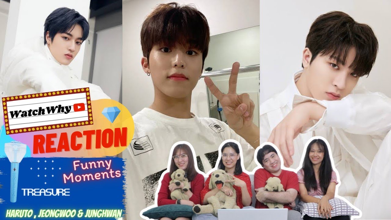 วอดวาย Reaction | [TREASURE] FUNNY AND CUTIE MOMENTS : HARUTO - JEONGWOO - JUNGHWAN 💙💎💯 | WatchWhy