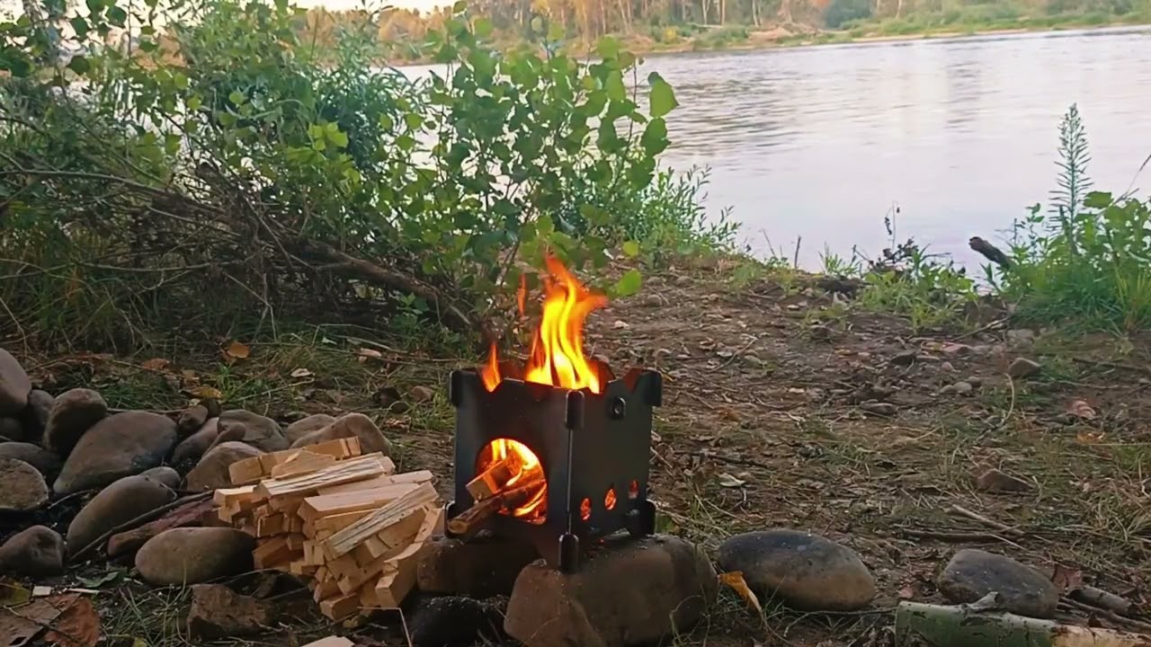 Уютный тёплый вечер у реки. 🔥Успокой своё беспокойство под звуки природы. 