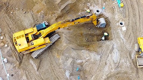 Huge Construction Site 4K Drone Flight - DJI Mini 2