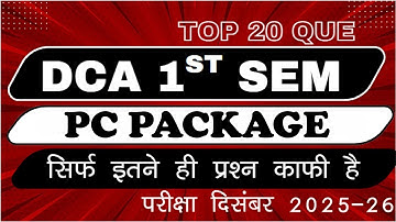 PGDCA 1ST  SEM | COMPUTER FUNDAMENTAL  | IMP QUESTIONS EXAM DECEMBER 2025 | UNIT 1 TO UNIT 5