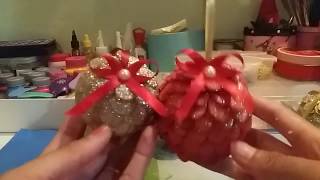 Bolas De Natal com EVA e Bola de Isopor