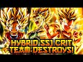 WHAT DAMAGE! HYBRID SAIYAN CRIT TEAM SHREDS! | Dragon Ball Legends PvP