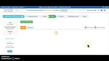 Creating an Item Bank Assessment in School City