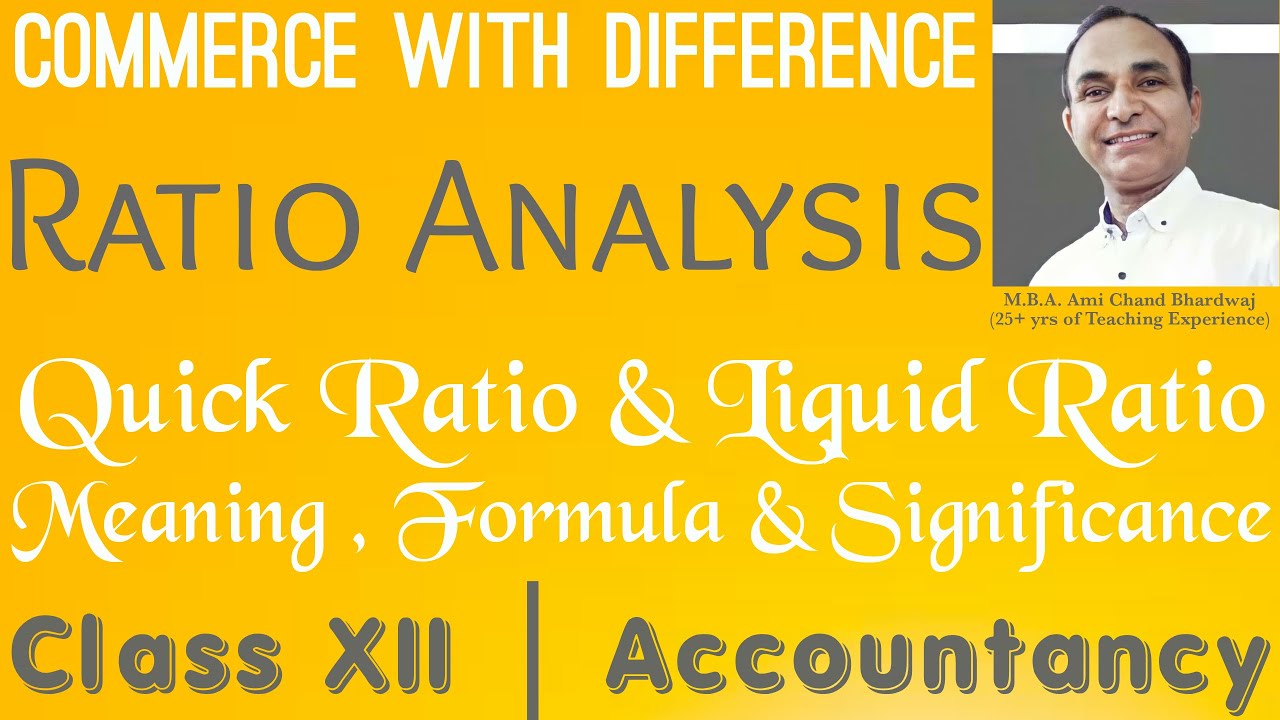 Quick RatioLiquid Ratio Meaning, Formula and Significance YouTube