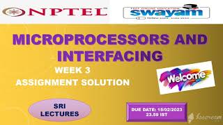 💥WEEK 3💥 🔥100%🔥 💥MICROPROCESSORS AND INTERFACING  ASSIGNMENT SOLUTION💥 🔥100%🔥