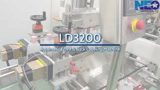 Flat & Oval Bottle Labeling Machine | LD3200 Automatic Front & Back Labeler (40 BPM) | Neostarpack