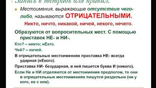 07 04 2020 Отрицательные местоимения