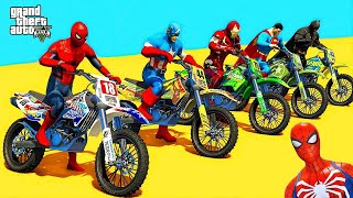 HOMEM ARANHA, CRAZY JAKE, HULK com MOTOS e HERÓIS! Desafio Spiderman Jump HULK ARMY - GTA V Mods