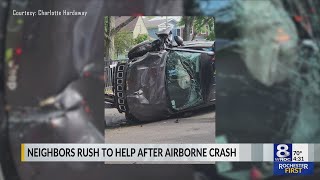 I see the car airborne coming my way: Neighbors reaction to Atlantic Ave. crash