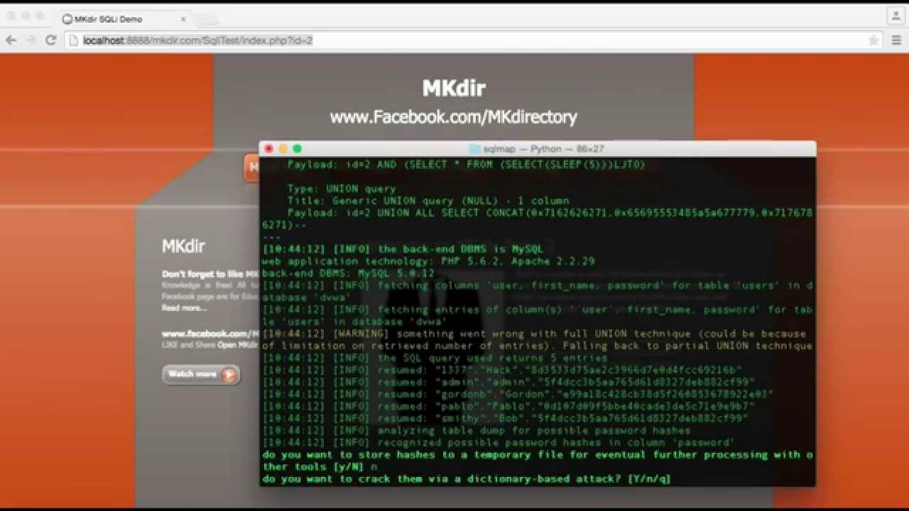 Mysql Injection HACK YouTube