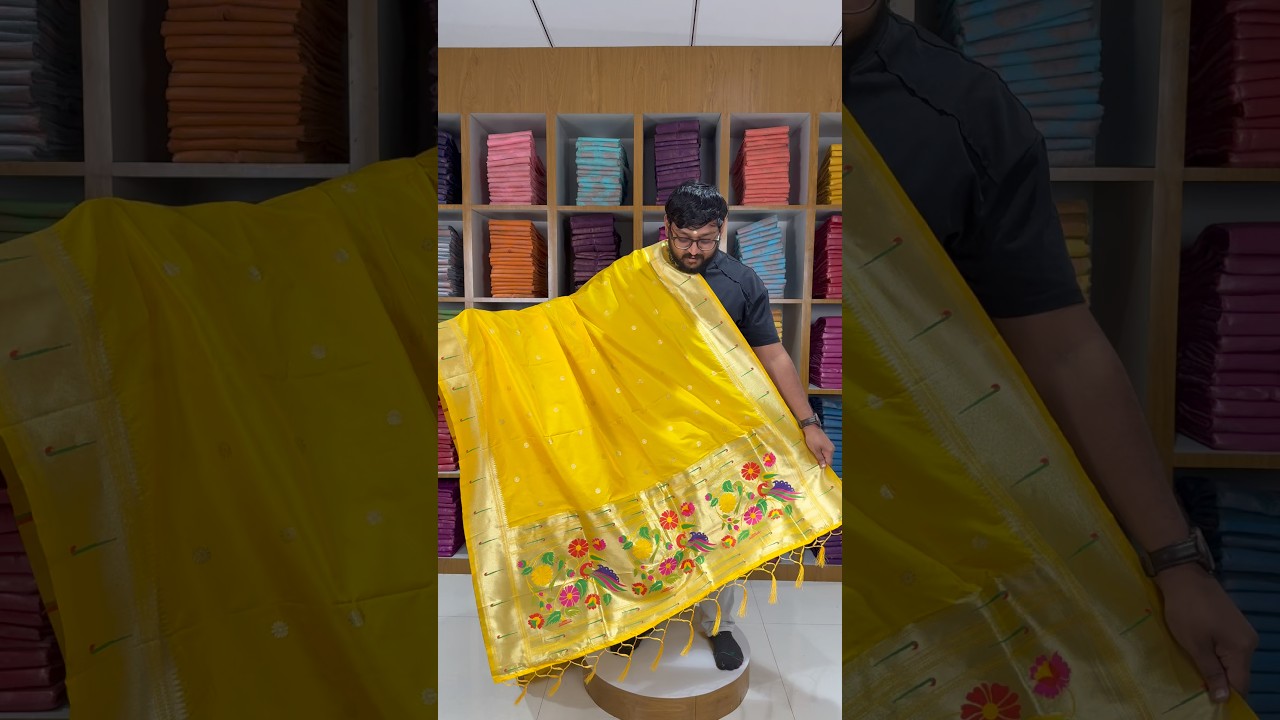 Pure Paithani Silk Weaving Zari Paithani Duppata