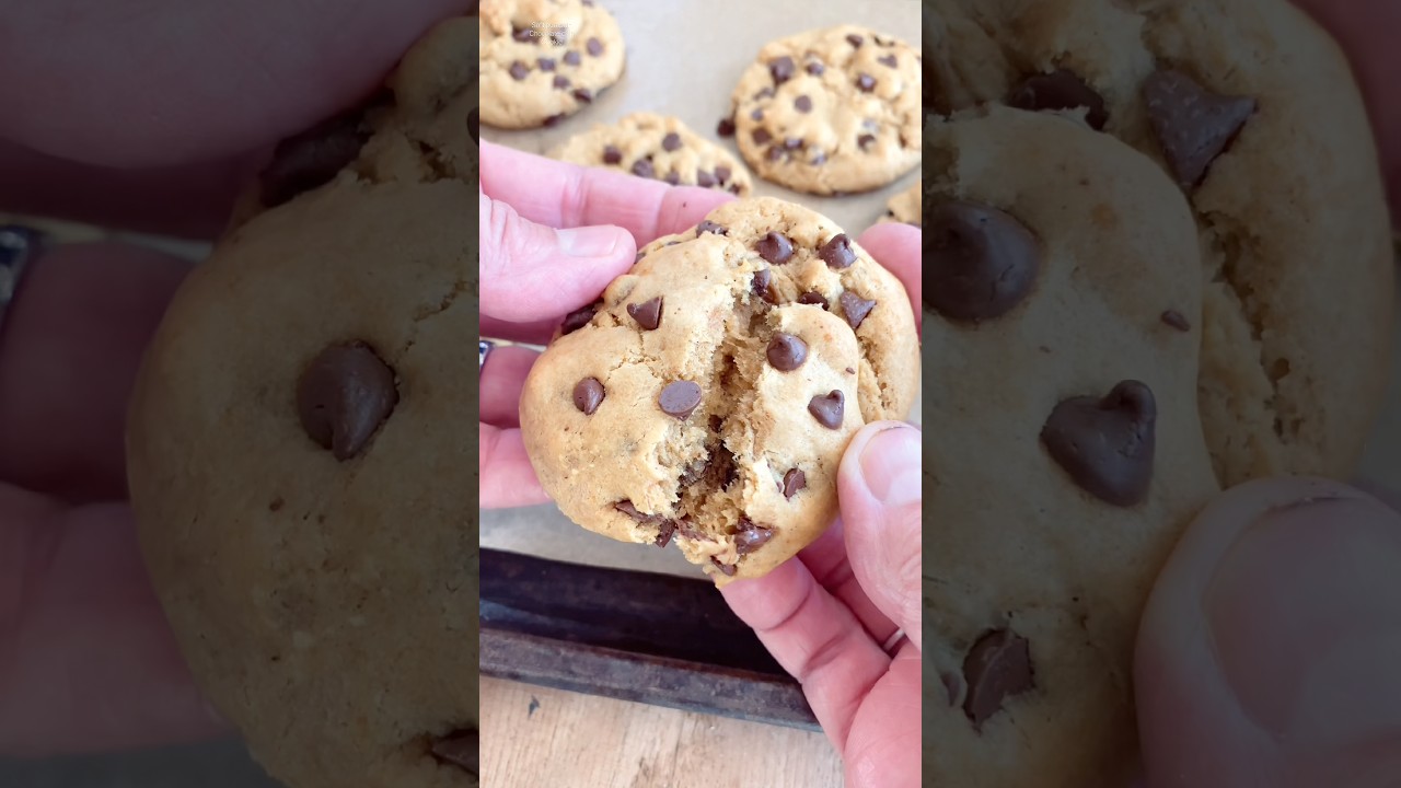 Gluten-free Pumpkin Chocolate Chip Cookies the perfect texture secret #shorts #gluten-free #cookie p