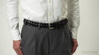 Saddler's 手編みの風合いがたまらないメッシュベルト サドラーズ 3cm ハンドメイド 牛革レザー 本革 シンプル バックル G256 saddlers-e