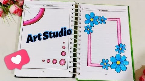 Border Design on Paper | Colourful Border | Front Page or Project Border Design