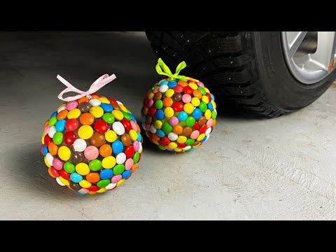 Crushing Crunchy & Soft Things by Car! EXPERIMENT CAR vs M&M Candy Balls