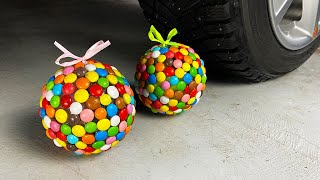 Crushing Crunchy & Soft Things by Car! EXPERIMENT CAR vs M&M Candy Balls screenshot 4