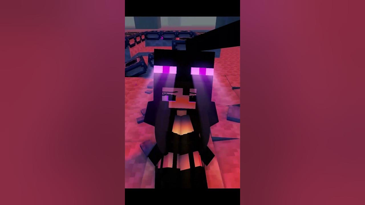 baby Ender girl & cute Ender girl... Minecraft animation #animation#endergirl #minecraft