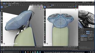 making a triple blade shaver in blender 2.8 tutorial part 4