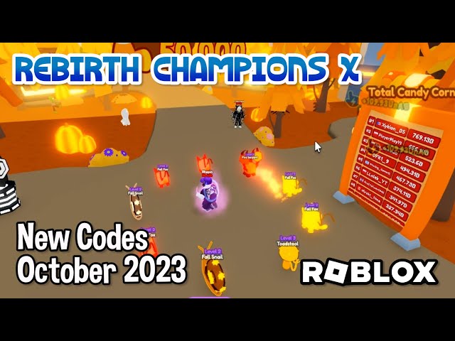 Rebirth Champions X Codes (October 2023)