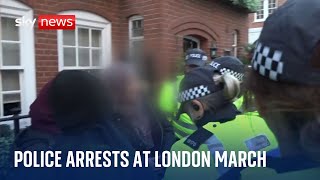 UK: Police arrest protesters holding Arabic sign at pro-Palestinian rally