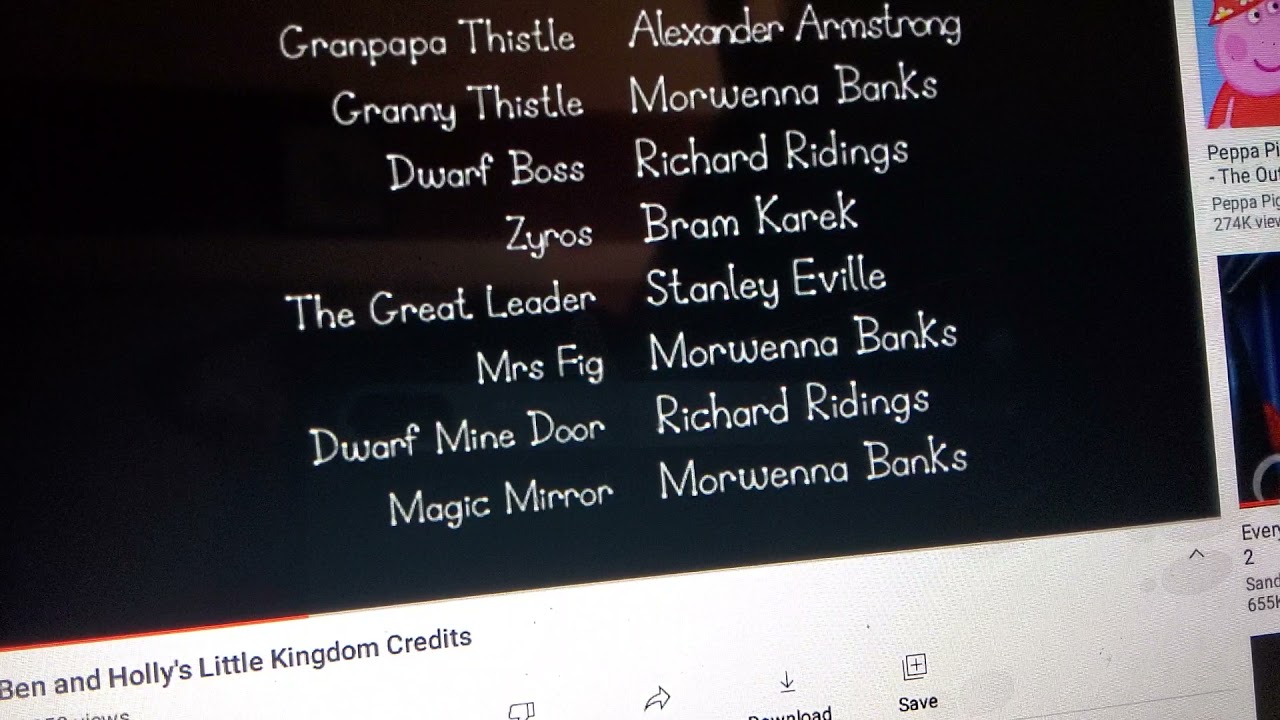 ben and holly's little kingdom end credits - YouTube