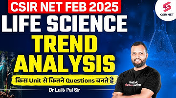 CSIR NET 2025 Life Science | CSIR NET Trend Analysis किस Unit से कितने Questions बनते है | Dr. Lalit