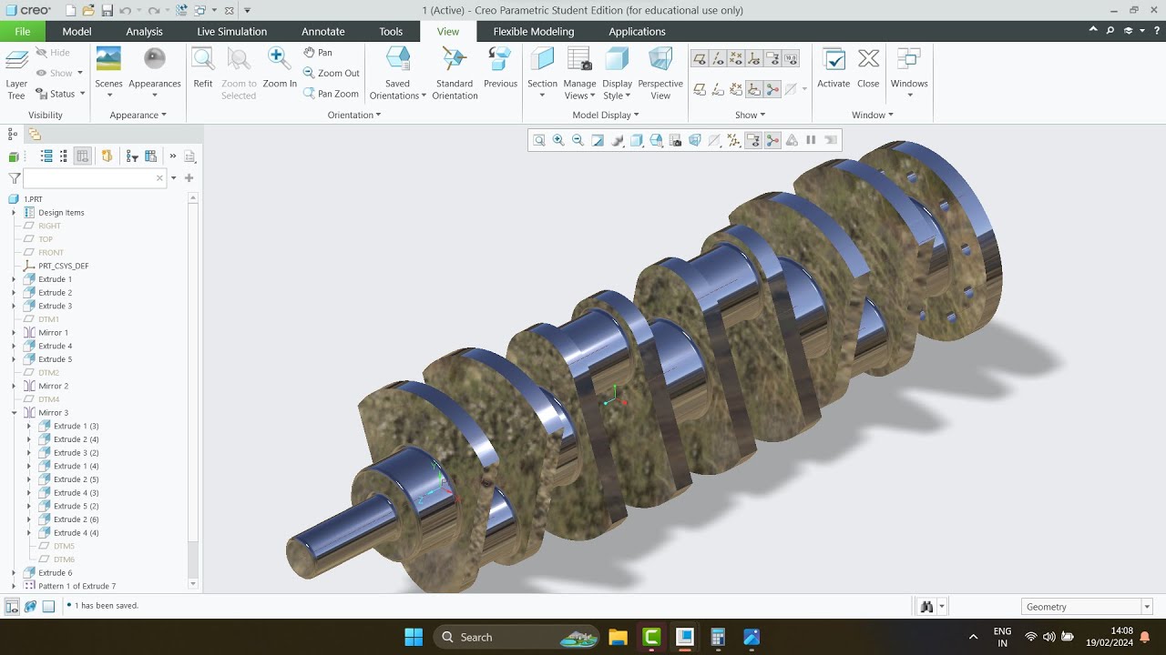 Creo Parametric Membuat Crankshaft ( cylinder engine ) part 1 | 4K ...