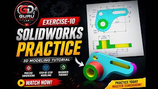 Solidworks Exercise 10 2D Drawing To 3D Model Complete Step-By-Step Tutorial Mechanical Cad