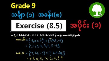 Grade 9 Mathematics 1 Chapter 8 Exercise(8.5) Part-1 | Yinn Academy