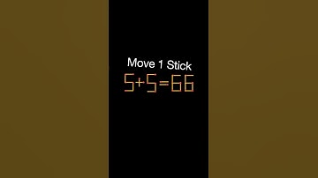 5+5=66 move 1 matchstick to make true equation | matchstick challenge | maths | puzzle #reels #short