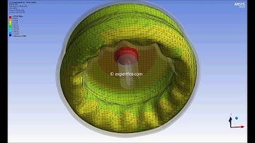 1st in the World!!! ANSYS WB Explicit Dynamics with fluids - Air spring compressed 1 bar vs. 100 bar