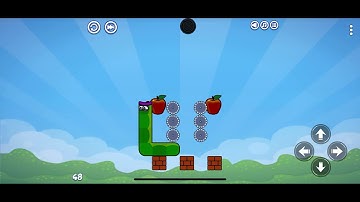 Apple Worm: Logic Puzzle. Level 48. Walkthrough.