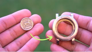 How I turned a COIN into a WATCH using HAND TOOLS. screenshot 5