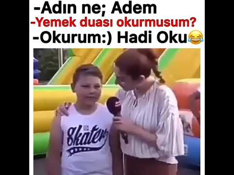 Yemek Duası Okuyan Çocuk  Çok Komik