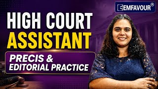 English Descriptive  Precis U0026 Editorial Practice  High Court Assistant 2026
