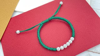 Use Basic Knot to Make Bracelet | Beaded Bracelet Tutorial for Beginners | Simple and Quick Bracelet