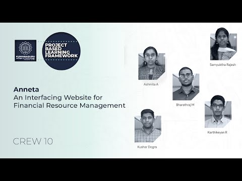 #PBL - Anneta – An Interfacing Website for Financial Resource Management | KCT