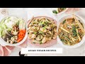 3 Asian Vegan Recipes | Japchae, Rice Cakes &amp; Japanese Hot Pot
