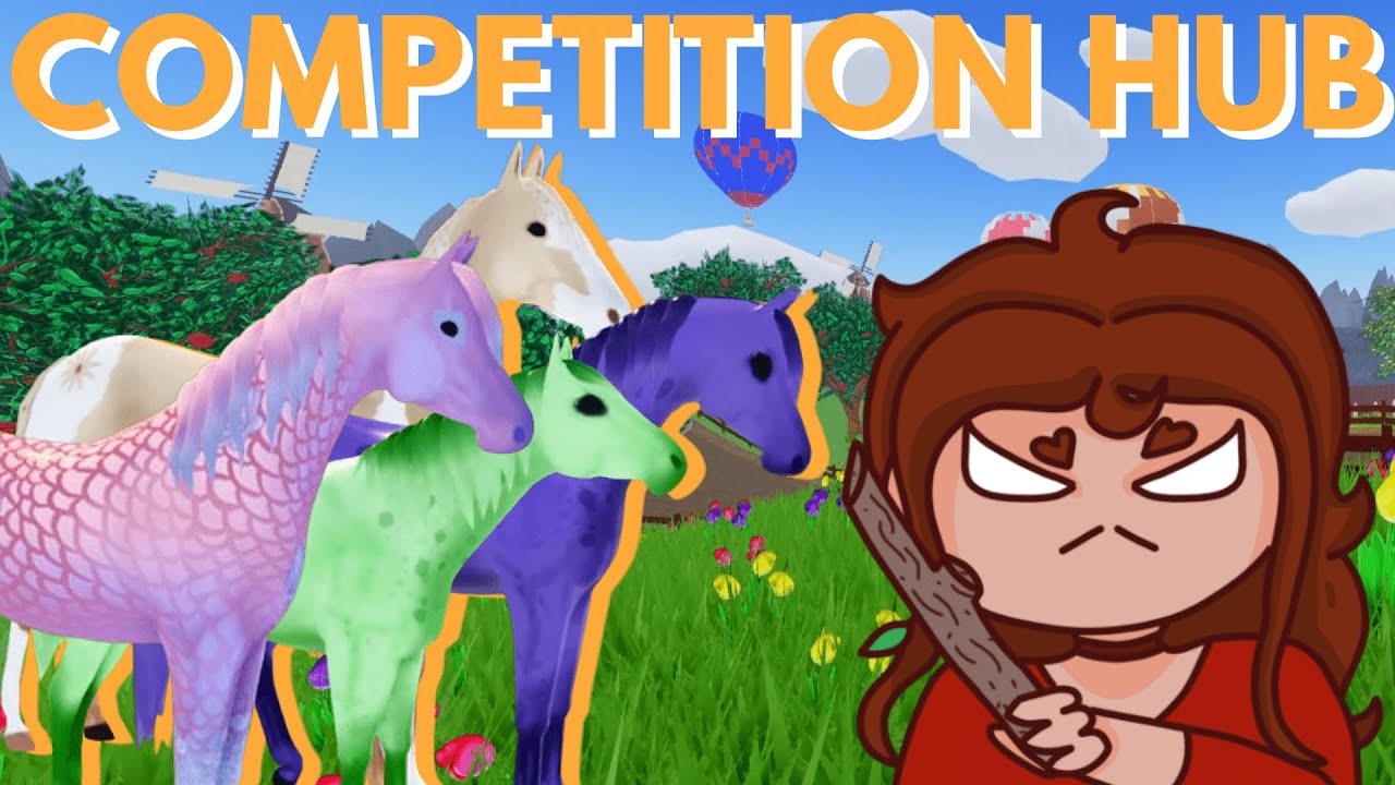 RACING My FRIENDS In The NEW COMPETITION HUB in WILD HORSE ISLANDS on ROBLOX