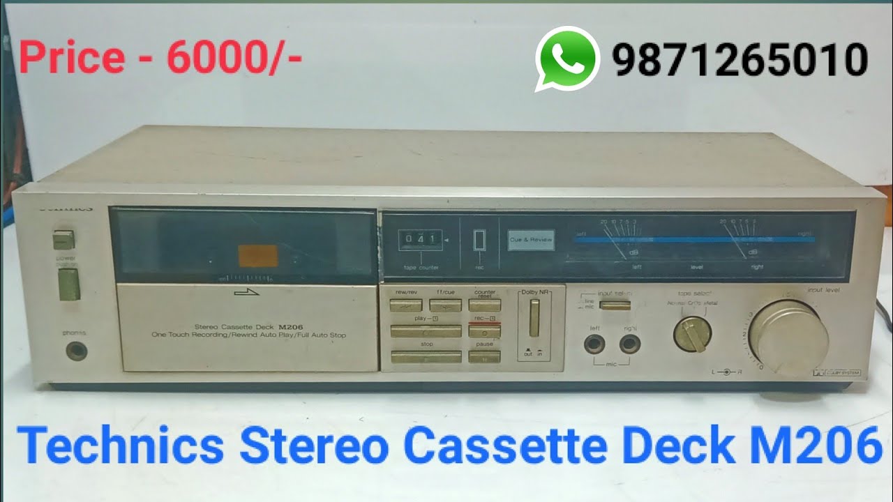 Technics RSM206 STEREO CASSETTE DECK Price 6000/ Contact No