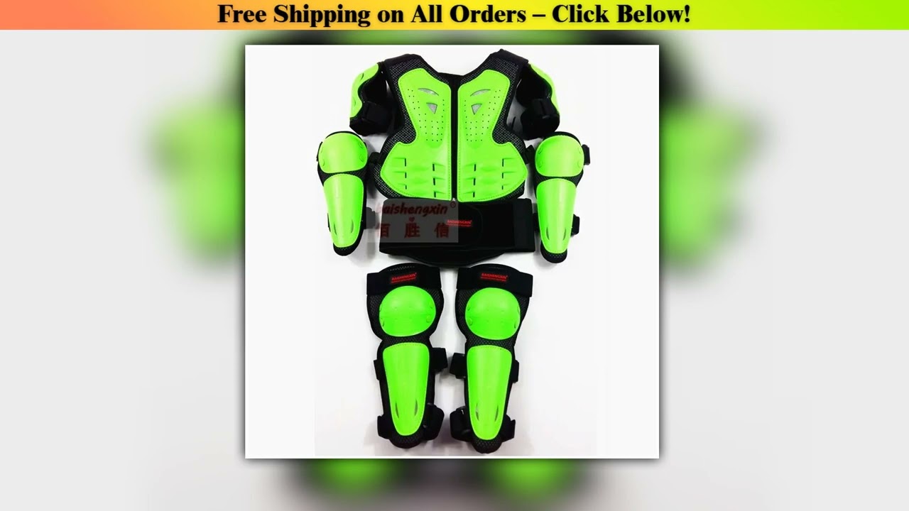 Motorcycle Full Body child Armor Jacket  Chest Protection Gear  elbow and shorlder child