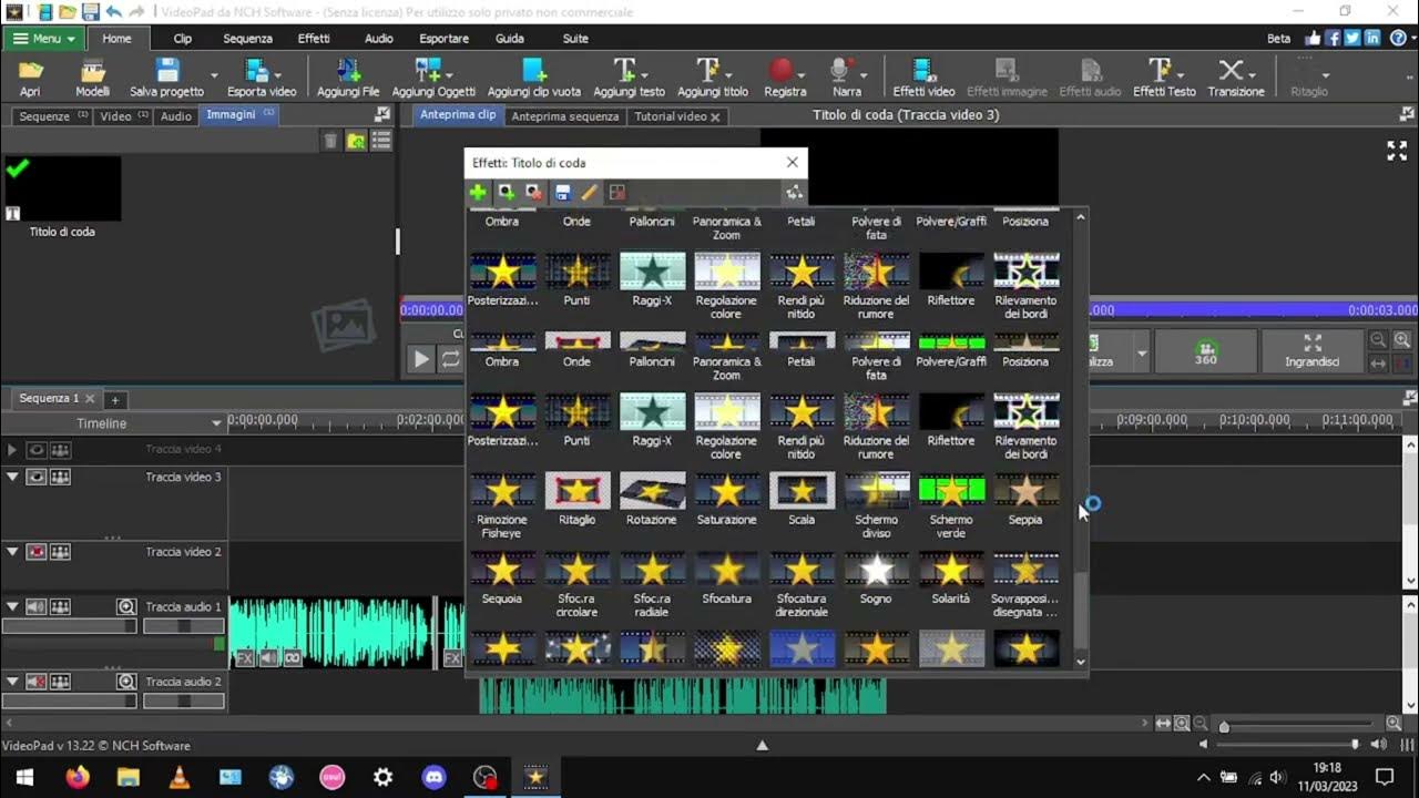Tutorial PC ITA 144 VideoPad Editor Video YouTube
