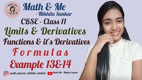 Example13&14 Functions& Derivatives #limits #derivative #maths #cbse #online #education #mathematics