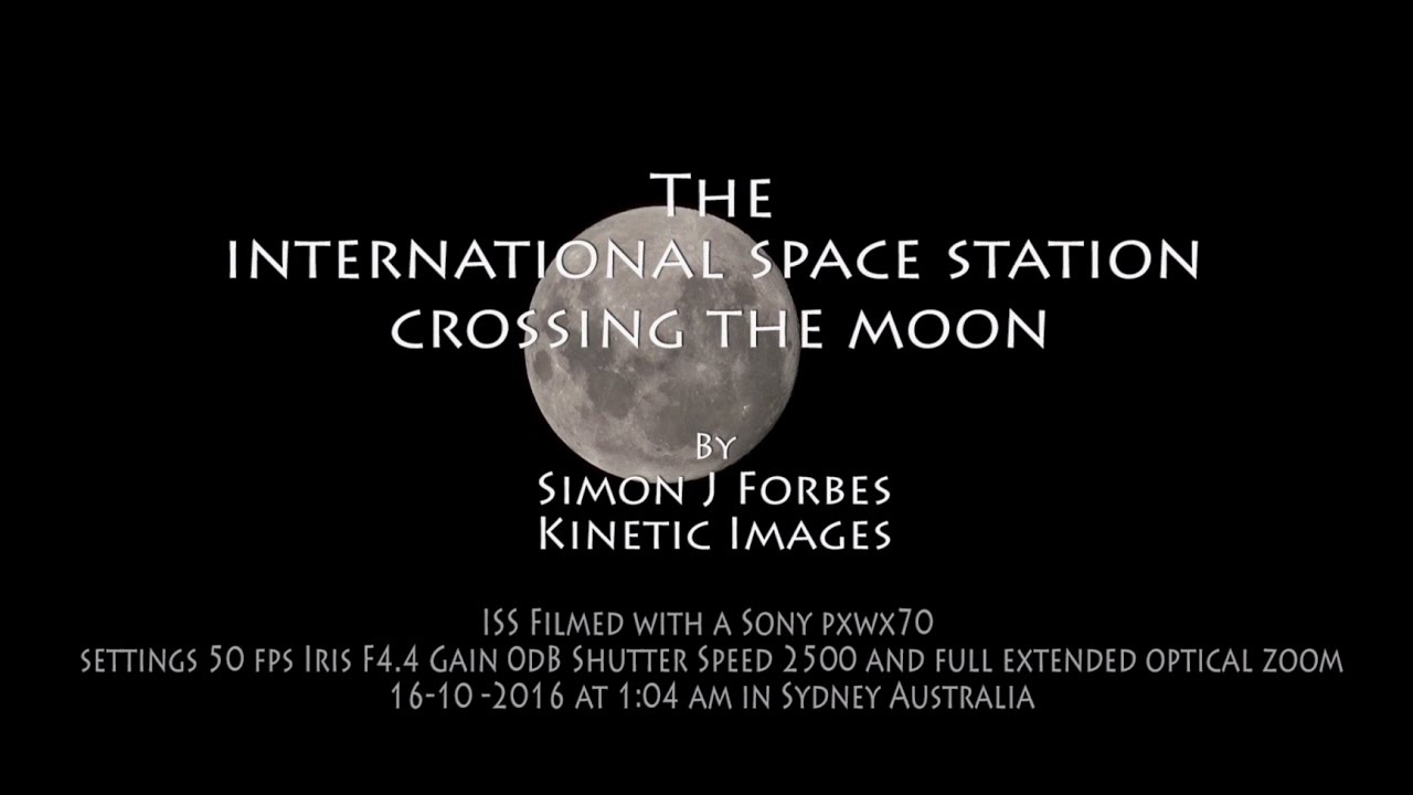 The International Space Station crossing the Super Moon