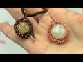 Wire Wrapped Round Bead Coiled Coil Pendant Tutorial Demo